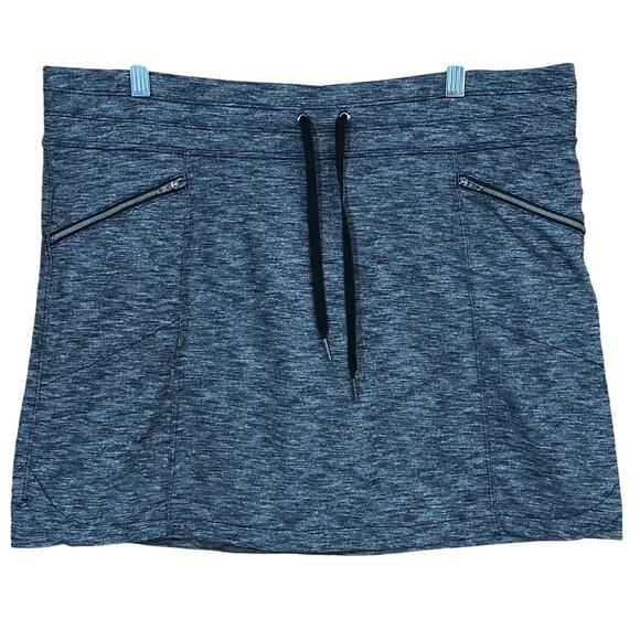 CLEARANCE Athleta Gray Skort L Zipper Pockets Built-In Shorts Tennis Activewear - Picture 1 of 13